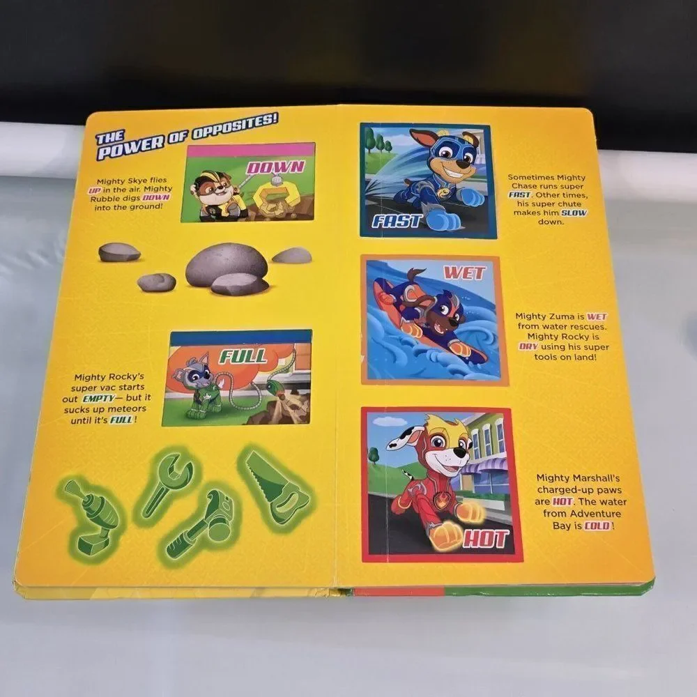 Nickelodeon PAW Patrol Mighty Pups Charged Up! Lift & Slide Board Book